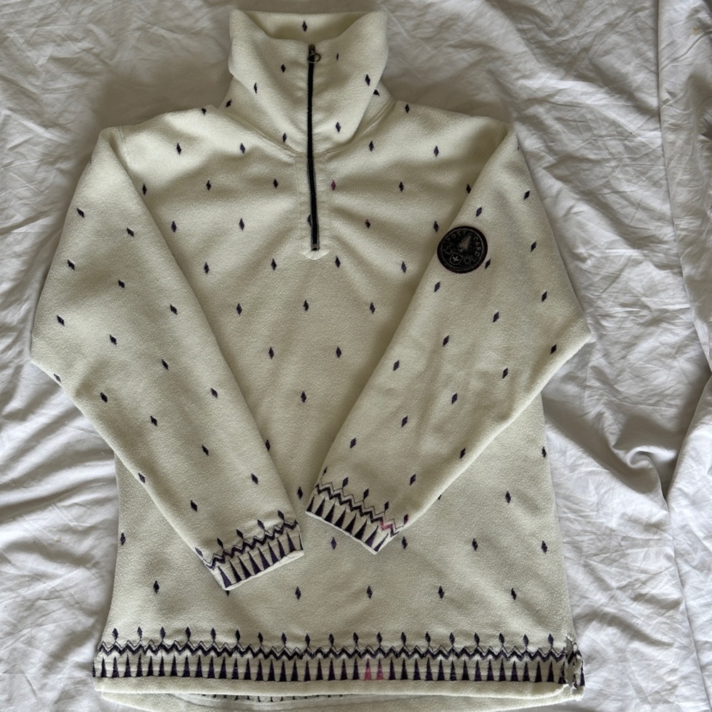 Vintage Post Card Italy quarter zip fleece